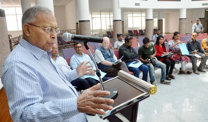 Riaz Hossain, Executive Director of newly- built Imperial Hospital speaking at a press conference in Port City recently.