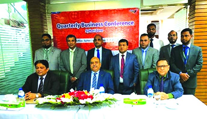 Syed Waseque Md. Ali, Managing Director of First Security Islami Bank Limited, attended its Quarterly Business Conference of Sylhet Zone at a local hotel recently. Abdul Aziz, AMD and Kazi Motaher Hossain, Sylhet Zonal Head of the Bank were also present.