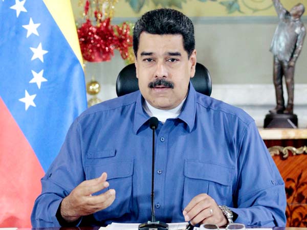 Venezuelan President Nicolas Maduro denies that Venezuela is suffering from a humanitarian crisis and blames US sanctions for his country's economic woes.