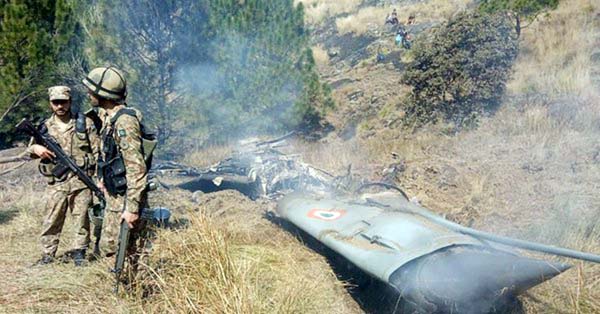 An Indian jet was shot down in Pakistan-controlled Kashmir in February. AP File photo