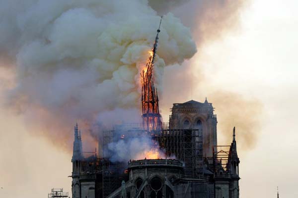 Fire struck Notre-Dame on Monday afternoon and destroyed the steeple within hours.