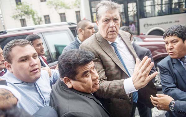 Alan Garcia was facing an arrest for corruption.