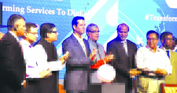 Prime Minister's ICT Adviser Sajeeb Wazed Joy, inaugurating 4th Business Process Outsourcing (BPO) Summit at a hotel in the city on Sunday as chief guest. Post, Telecommunication and IT Minister Mustafa Jabbar and State Minister for ICT Zunaid Ahmed Pala