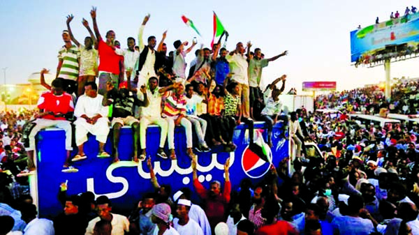 The protesters demanded power transfer to civilian rule in Sudan.