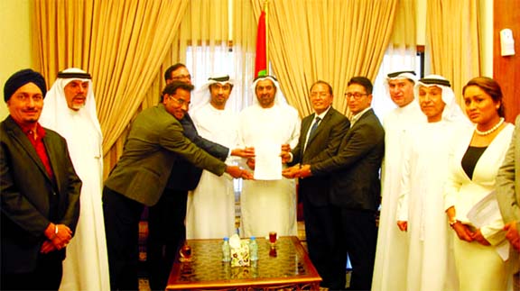 Walid Bin Abdil Karim, CEO of OnTime Government Services, UAE, Mohammed Noor Ali, Managing Director of Unique Group and Mustafizur Rahman, Managing Director of RB Industries, signed separate MoU to extend its services in the country at UAE embassy in the