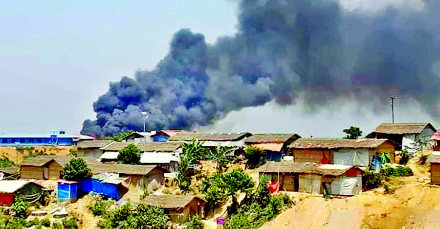 At least fifty houses of Rohingya Camp at Kutupalong Camp in Cox's Bazar were gutted on Wednesday.