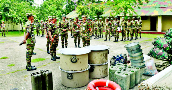 Bangladesh Army team ready to go to assist the post-cyclonic storm 'Fani' hit areas with relief materials on Sunday.