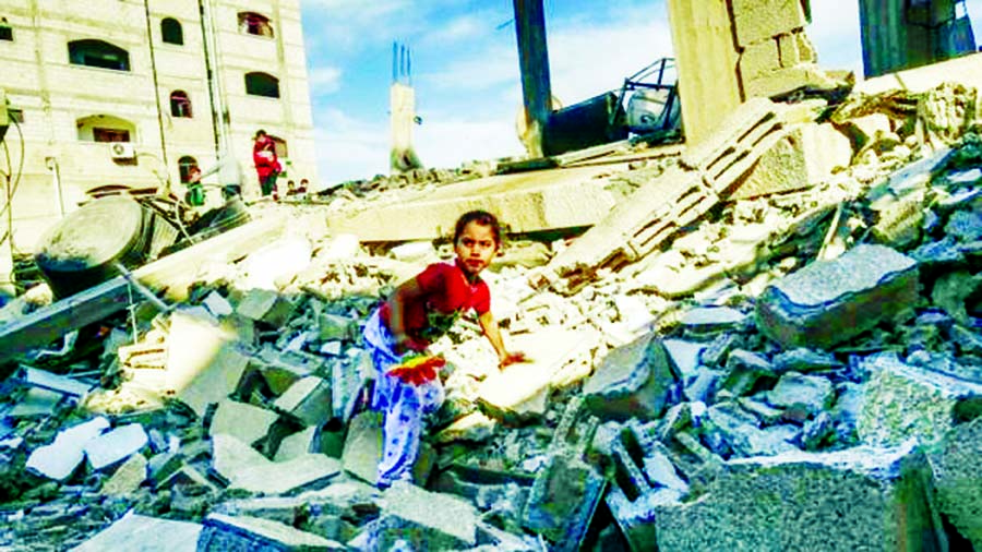 Two multi-storey buildings were destroyed by Israeli strikes. Internet photo