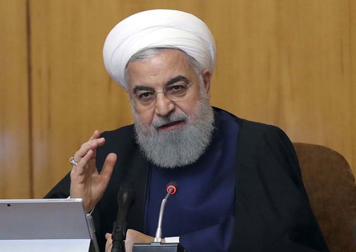 President Hassan Rouhani speaks at a cabinet meeting in Tehran on Wednesday.