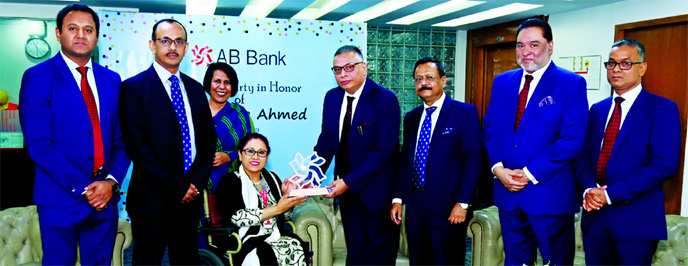 AB Bank arranged a farewell prgramme for Antora Ahmed for her unswerving services to the Bank who worked dedicatedly with her special abilities. The Farewell was attended by Tarique Afzal, Managing Director (CC) and other officials of the Bank were presen