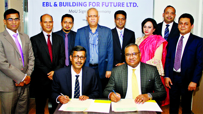 M. Khorshed Anowar, Head of Retail and SME Banking of Eastern Bank Ltd (EBL) and Md. S.J. Chowdhury, Director, Customer Service of Building for Future Ltd. signed an agreement in Dhaka recently. Purpose of the deal is to enhance the quality of home loan s