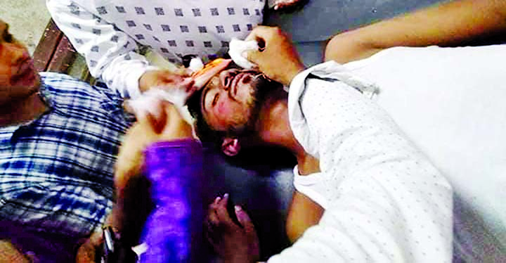 DUCSU VP Nur was assaulted by alleged BCL activists at Satmata in Bogura town on Sunday.