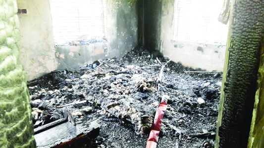 CHARGHAT (Rajshahi): A devastating fire gutted valuables at Charghat Upazila on Saturday noon.