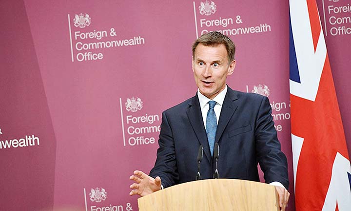 Britain's Foreign Secretary Jeremy Hunt is one of 11 Conservative MPs looking to replace Theresa May as Prime Minister.