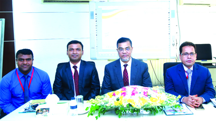 Md Motaleb Hossain, Deputy Managing Director of Standard Bank Ltd, inaugurating a day-long workshop on "Money Laundering Prevention and Combating Financing Terrorism" for Cash Officers at the Training Institute of the Bank in the city on Thursday. Md S