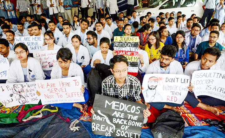 Indian doctors are striking to demand better protection from patients and their angry relatives.