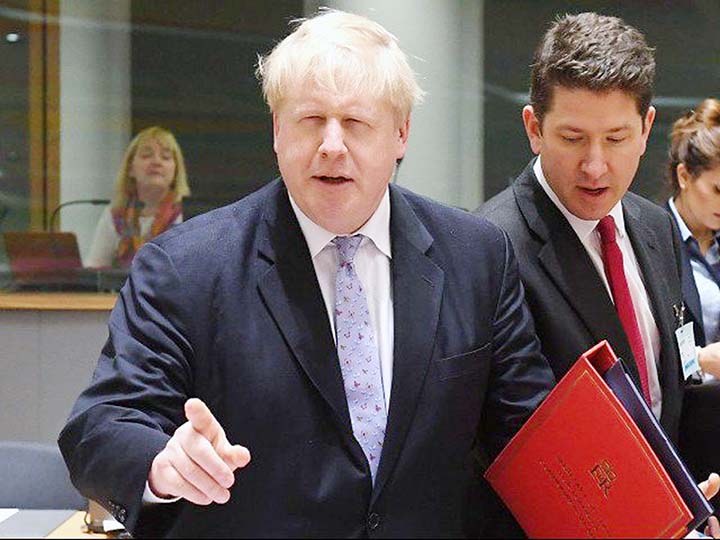 PM hopeful Boris Johnson leaves his home in London, Britain on Tuesday.