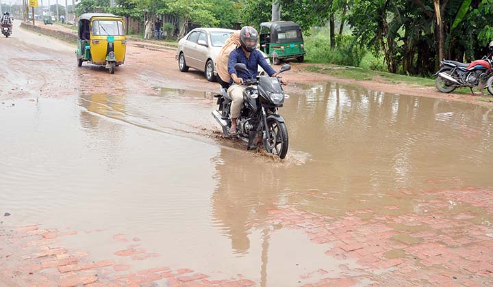 Dilapidated Ananna residential Road at Chattogram City needs immediate repair. This snap was taken yesterday.