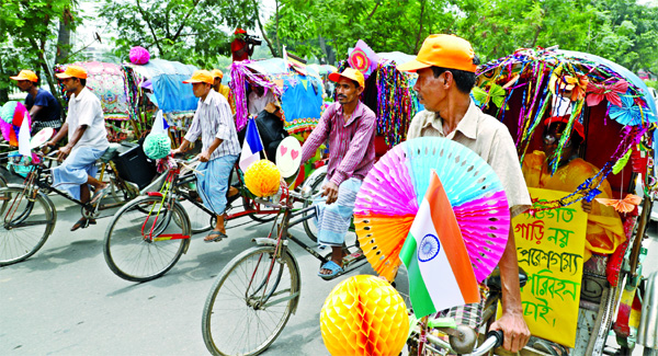 Rickshaw and cycle rally marking the International car-free Cities Alliance was launched in city's Dhanmondi-Satmasjid Road on Wednesday.