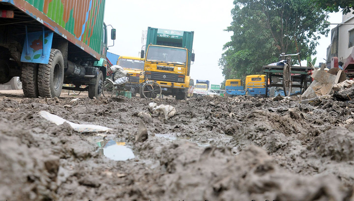 Dhaka -Chattogram Port Connecting highway has been in deplorable condition for a long causing sufferings to the people