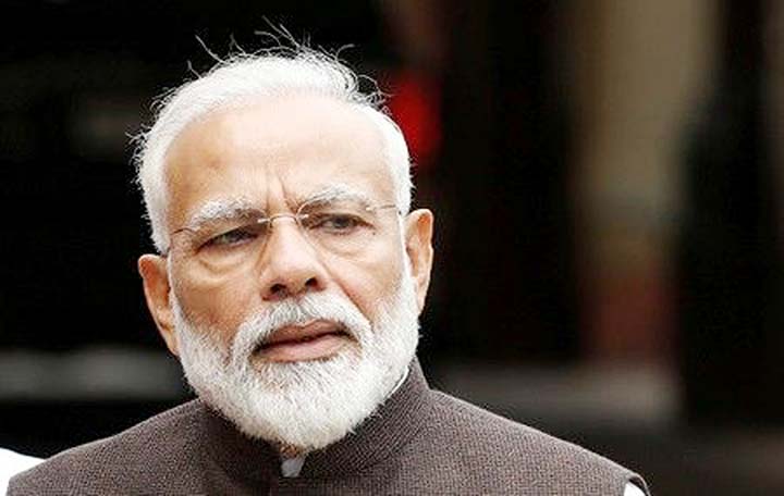 India's Prime Minister Narendra Modi speaks with the media on the opening day of the parliament session in New Delhi