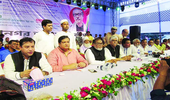 GAZIPUR: Liberation War Affairs Minister A K M Mozammel Haque MP speaking at a discussion meeting at Rajbari field marking the 70th founding anniversary of Bangladesh Awami League organised by Gazipur City Awami League recently.