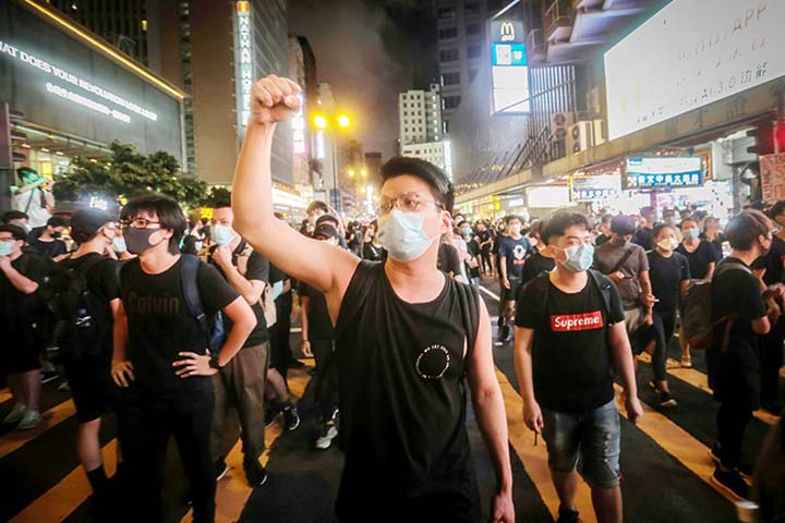 Protesters in Hong Kong are demanding that a postponed extradition bill be scrapped entirely.