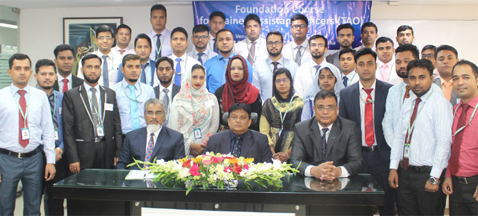 Abdul Aziz, Additional Managing Director of First Security Islami Bank Ltd, inaugurating its 47th Foundation Course for Trainee Assistant Officers at FSIBL Training Institute on Sunday. Faculty Member Muhammad Lutful Haque was also present.