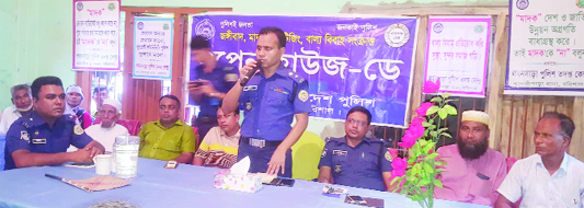 BANARAIPARA (Barishal ): Abdul Rakib , Additional SP, Barishal speaking at a Open House Day on terrorism , eve-teasing and early marriage as Chief Guest on Wednesday.