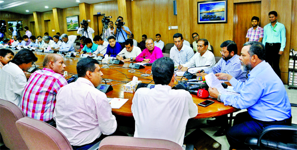 Cabinet Secretary Shafiul Alam speaking at a press conference at the Secretariat on Thursday on the occasion of Deputy Commissioners' Conference-2019 scheduled to be held on July 14-18.