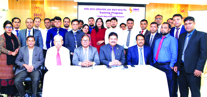 Training Institute of South Bangla Agriculture & Commerce (SBAC) Bank Ltd, organized a Training programme on 'Credit Appraisal and Finance' at its head office recently. The Bank's Managing Director (CC) Mostafa Jalal Uddin Ahmed, DMD Tariqul Islam Chow