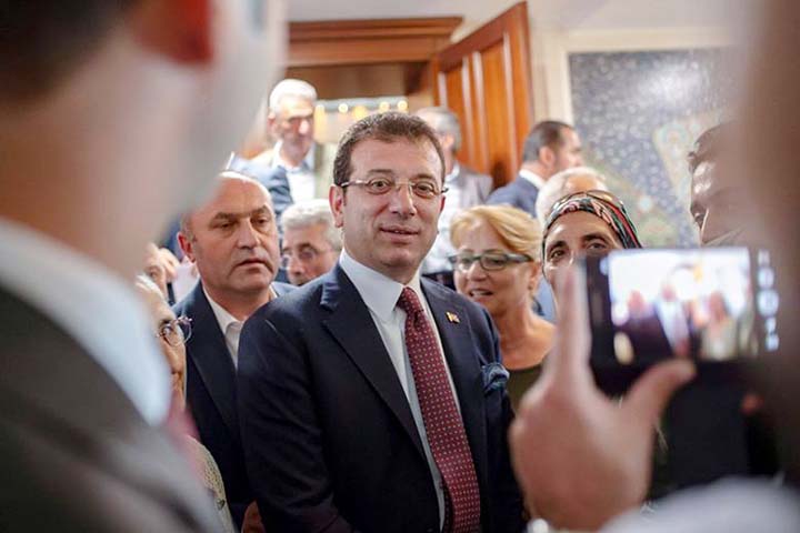 Ekrem Imamoglu (pictured) of the secular Republican People's Party, knows he must find a way to work with President Recep Tayyip Erdogan.