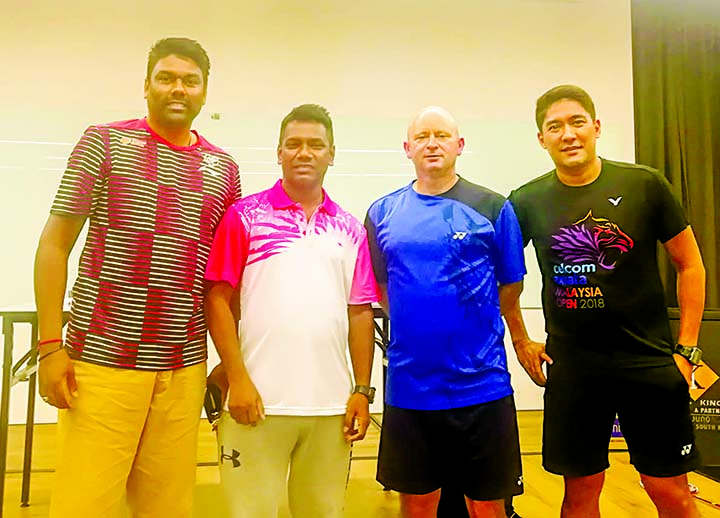 Badminton Asia organized BWF Level 2 coaches course in Kuala Lampur,Malayasia recently. In picture from left to right: Thana Arikriashan, Badminton Asia development Manager, Former Bangladesh Badminton national champion Anayet , Badminton Asia development