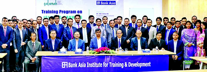 Md Arfan Ali, Managing Director of Bank Asia Ltd, inaugurating a day-long training on "Islamic Banking & Finance" for Officials at the Bank's training institute in the city recently. Md Abdul Matin, Training and Development Consultant of BAITD, Sarder