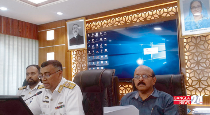 Chairman of Chattogram Port Authority Rear Admiral Zulfiqar Aziz attended a view exchange meeting with journalists in the conference room of the Port Bhaban on Saturday.