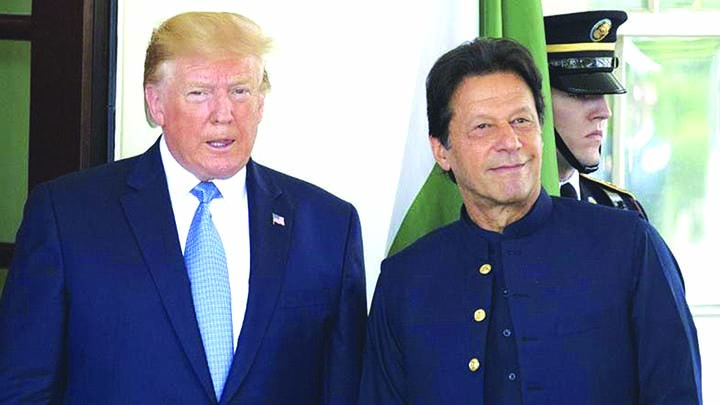 President Trump offered to help mediate the long-running Kashmir conflict between Pakistan and India as he met with Pakistani Prime Minister Imran Khan.