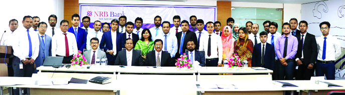Md Mehmood Husain, CEO of NRB Bank Ltd, poses along with the participants of the bank's 2nd Foundation Training Course at its Learning and Development Center in the city recently. Other high officials of the Bank were also present.