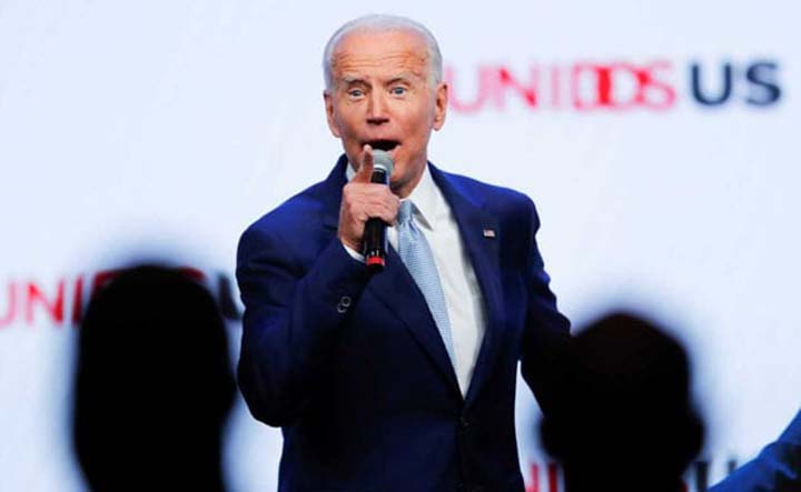Democratic 2020 presidential candidate and former US Vice President Joe Biden speaks at the UnidosUS Annual Conference, in San Diego, California.