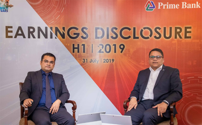 Rahel Ahmed, Managing Director along with M Habibur Rahman Chowdhury, CFO of Prime Bank Limited, disclosed its half yearly-2019 financial reports on overall banking industry and future plan of the bank at its head office in the city recently. The bank con