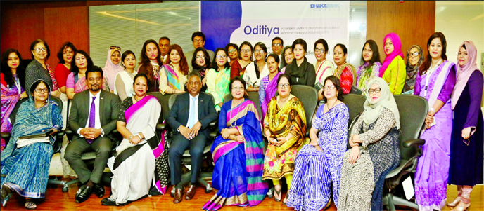 AKM Shahnawaj, DMD of Dhaka Bank Limited, attended a open dialogue session with Women Entrepreneur Association (WEA) for better servicing Women Entrepreneurs of the country at the banks corporate office in the city recently. Nilufer Ahmed Karim, President
