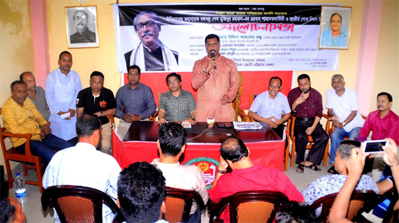 CCC Panel Mayor Dr Nisar Uddin Ahmed Monju speaking as Chief Guest at a discussion on National Mourning Day recently.
