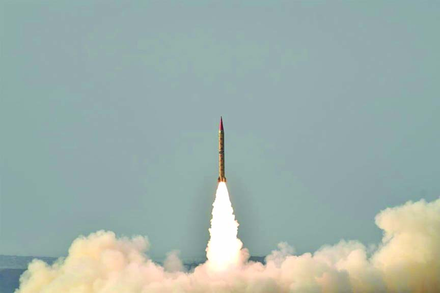 Pakistan's Ghaznavi missile is capable of delivering multiple types of warheads to a distance of 290 kms.