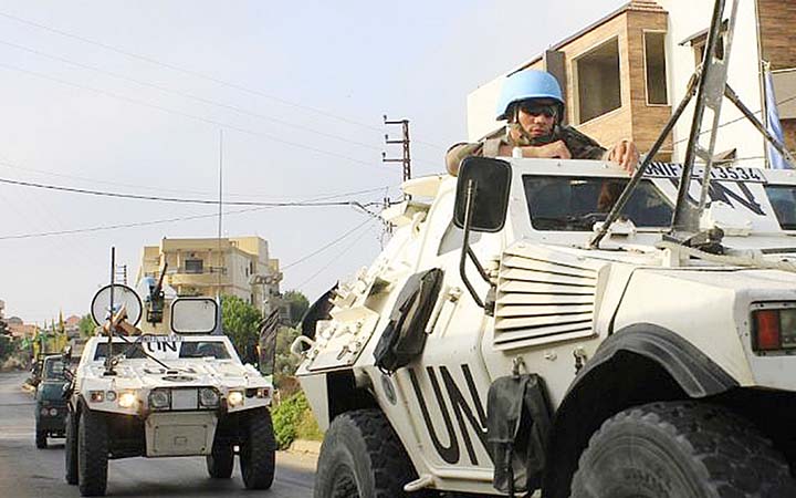 French soldiers of the United Nations Interim Forces in Lebanon (UNIFIL) in the country's south.