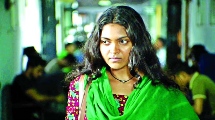 Rikita Nandini Shimu in a scene from film â€˜Made In Bangladeshâ€™