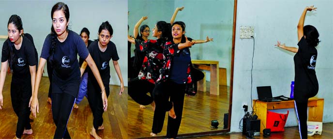 Performers of Turongomi Repertory Dance Theatre are taking preparation before premiere show of their new show Ho Chi Minh