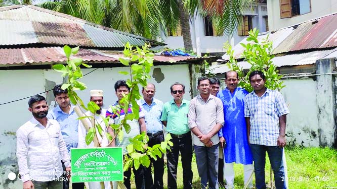 BETAGI (Barguna): Leaders of Betagi Press Club arranged plantation programme at Betagi Girls' School and College premises yesterday. Md Mizanur Rahman Monju, President, Betagi Press Club inaugurated the campaign. Among others, Rafiqul Ameen, Principal