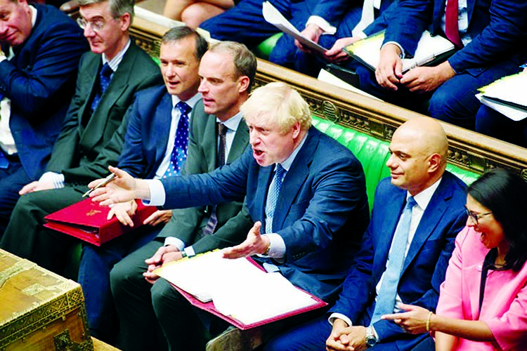 Parliament is rushing through legislation designed to keep Johnson from breaking Britain off from its closest trading partners without a negotiated agreement with Brussels. Internet photo