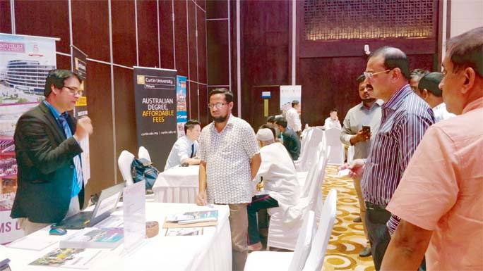CCC Mayor AJM Nasir Uddin inaugurated Education Fair at Radison Blu Bay View in Chattogram on Sunday. Inaugural ceremony was attended by Managing Director of Winning Magnitude Malaysia, Kabilan Munyundi and Head of Branch Manager of Mentors Chattogram