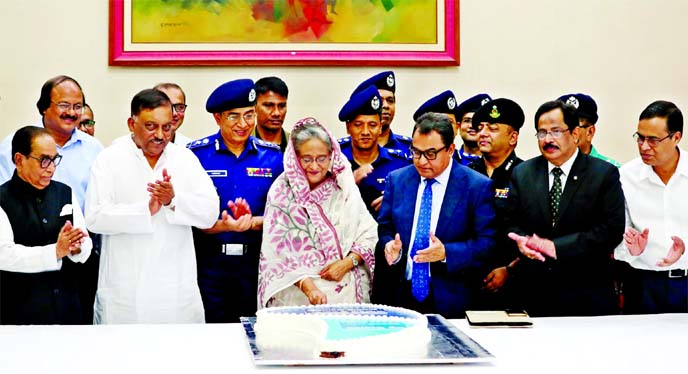 Prime Minister Sheikh Hasina, inaugurating the operation of Community Bank Bangladesh Limited under Police Welfare Trust through video conferencing from Ganobhaban on Wednesday.