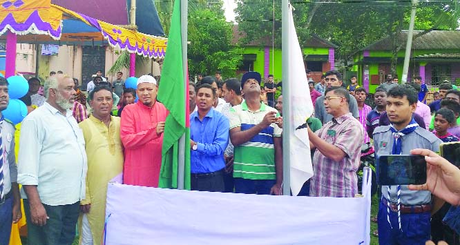 BHANGURA (Pabna): Md Baki Billa, Chairman , Upazila Parishad and Syed Asrafujjaman, UNO ,Bhangura Upazila inaugurating Bangabandhu Gold Cup Tournament at Baral Bridge play ground on Monday afternoon.